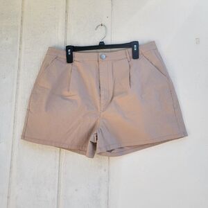 womens asos chino khaki shorts sz 14